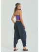 Anthracite Bohemian Shalwar with Gipe Detailed Elastic Pocket on the Leg 4481
